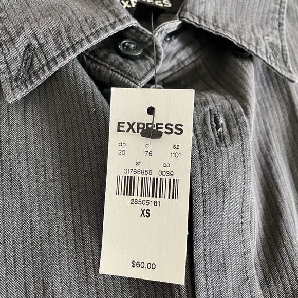Express Grey Button Up - Picture 2 of 2